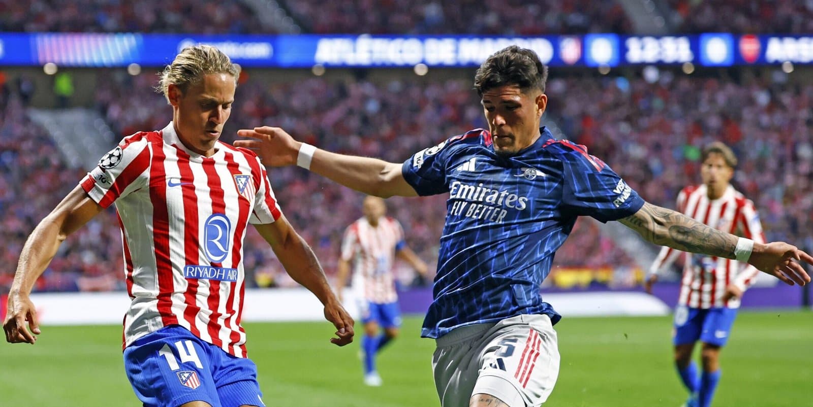 Atlético de Madrid e Arsenal ficam apenas no empate no jogo de ida da Champions League; veja